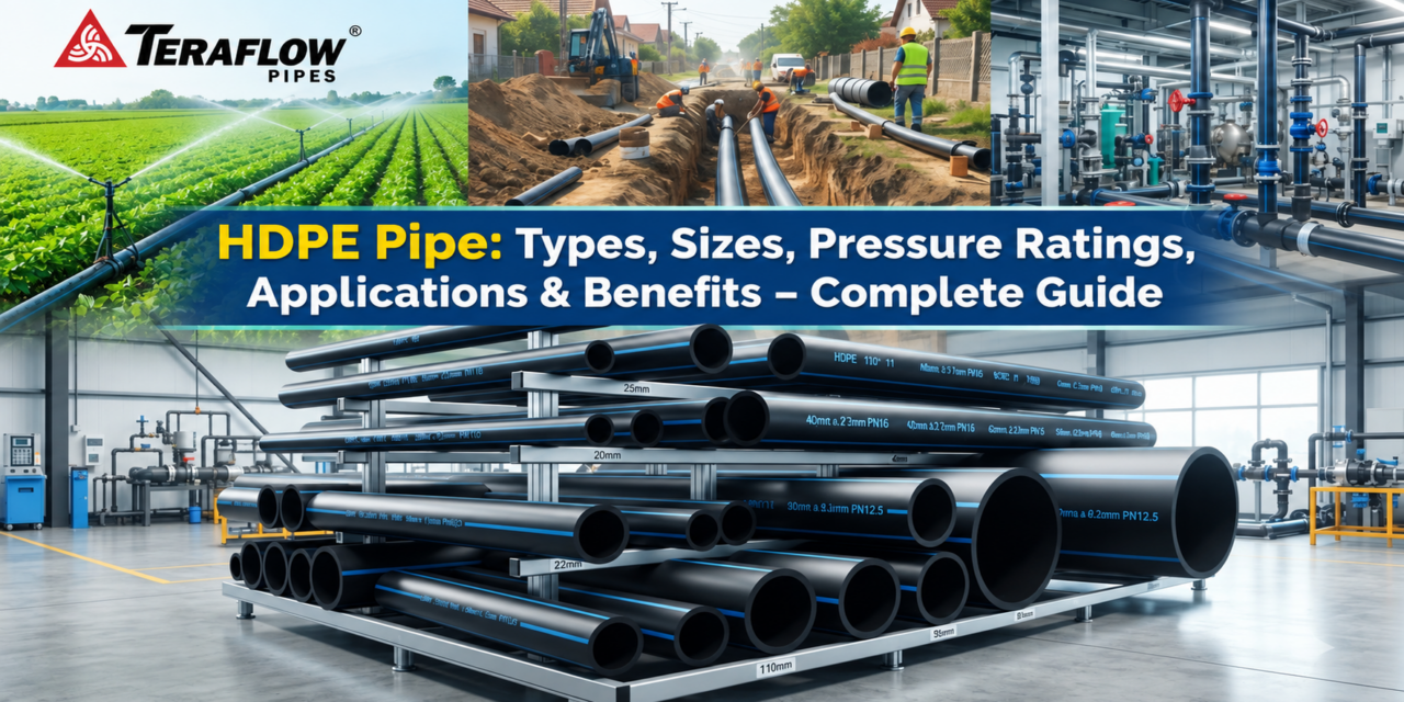 HDPE Pipe: Types, Sizes, Pressure Ratings, Applications & Benefits – Complete Guide